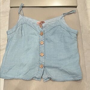 Madden Girl Light Blue Button-Front Cami Top